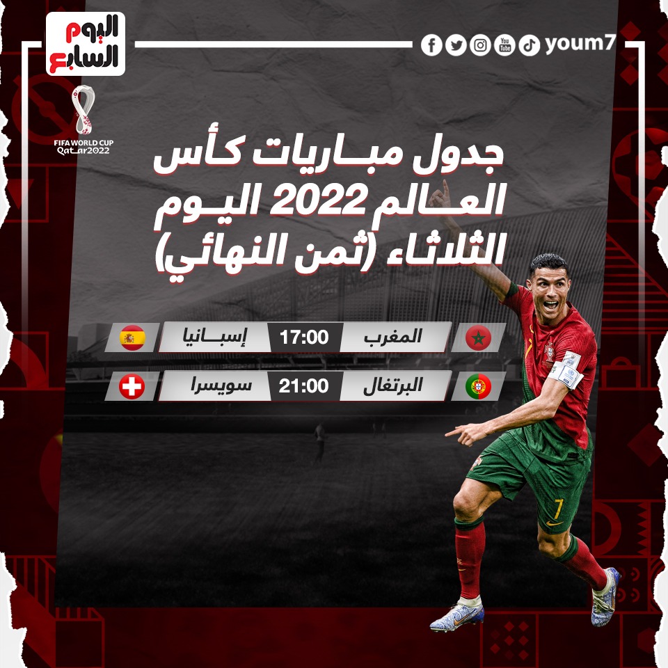 مواعيد مباريات كأس العالم اليوم